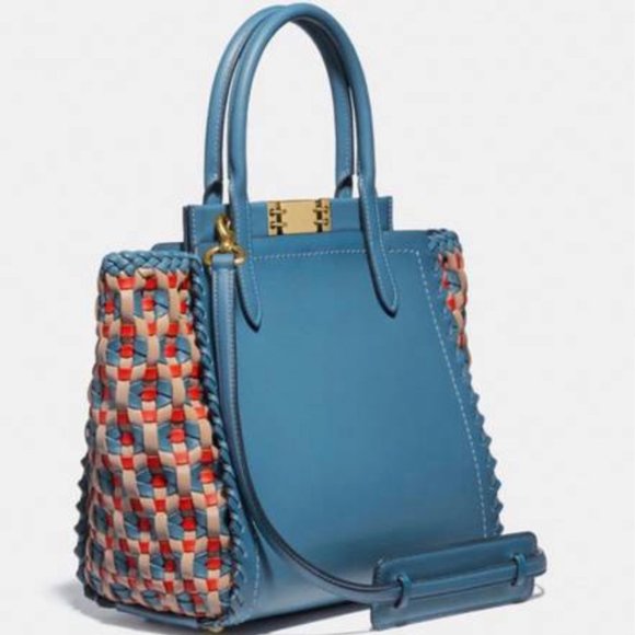SOLD - Coach Troupe Tote with Weaving - Picture 2 of 12